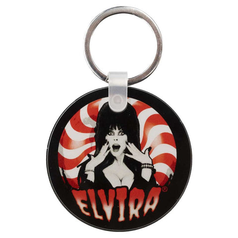 Elvira Xmas Hypno Acrylic Round Keychain