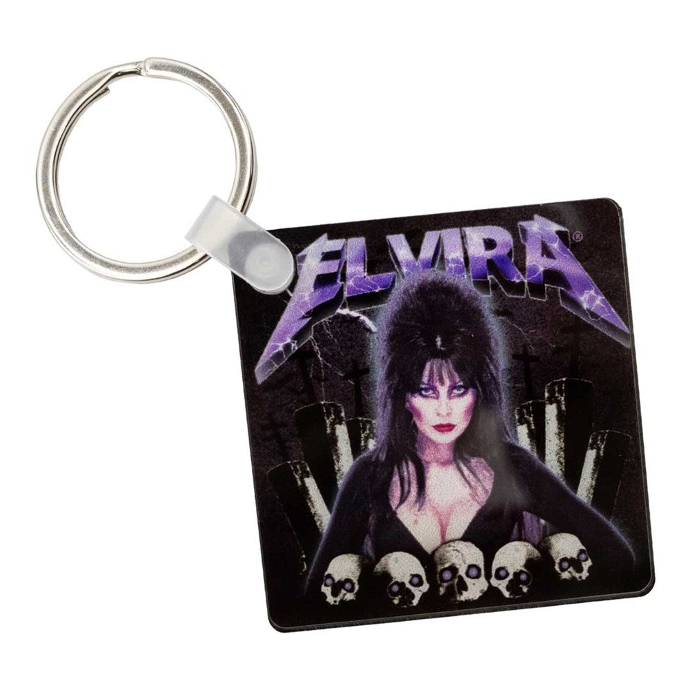 Elvira Ride The Bats Square Acrylic Keychain