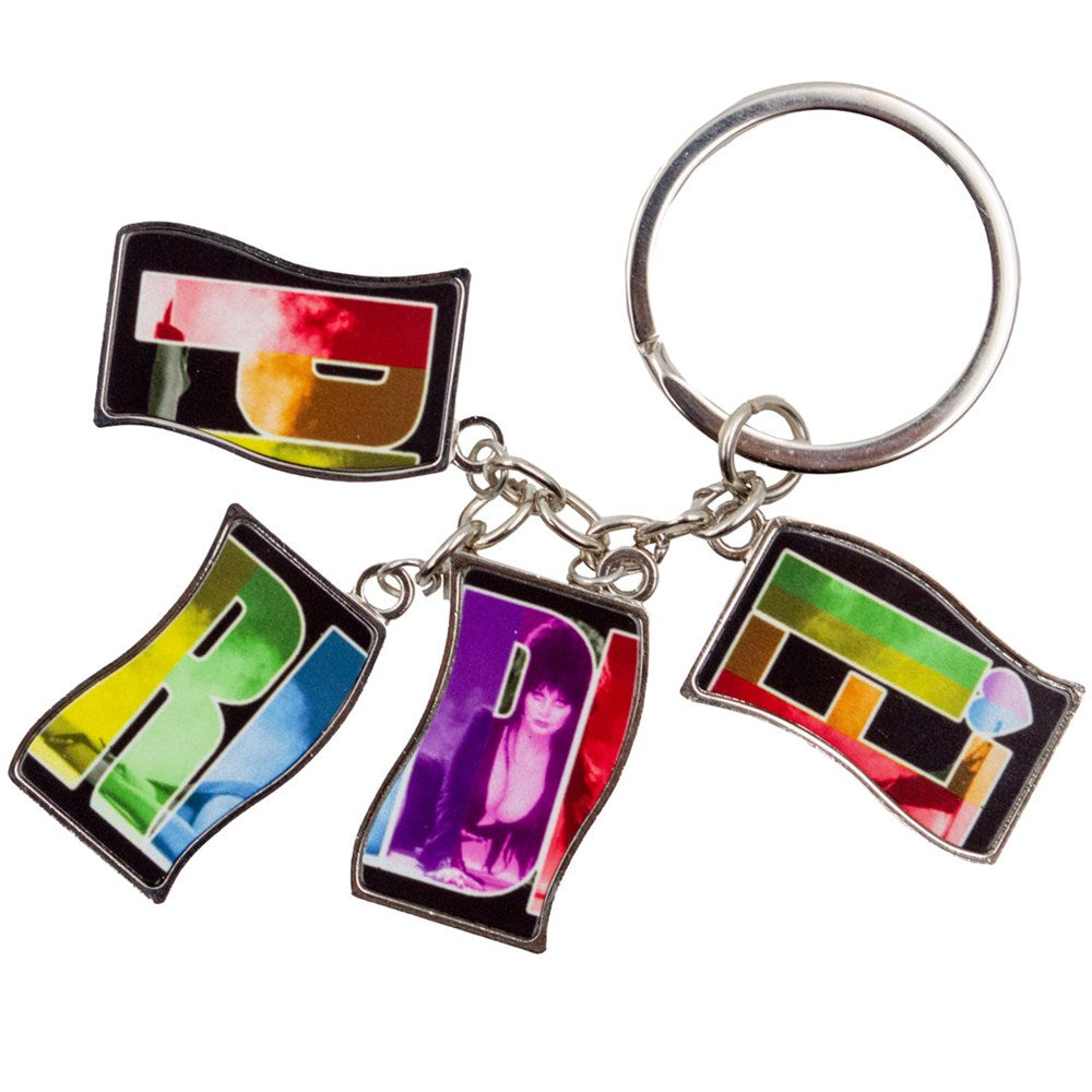 Elvira Pride Lay Down Flags Keychain