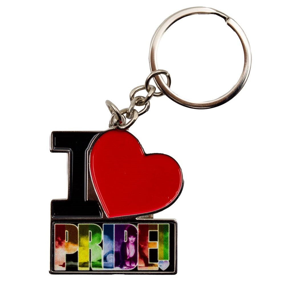 Elvira I Heart Pride Lay Down Keychain