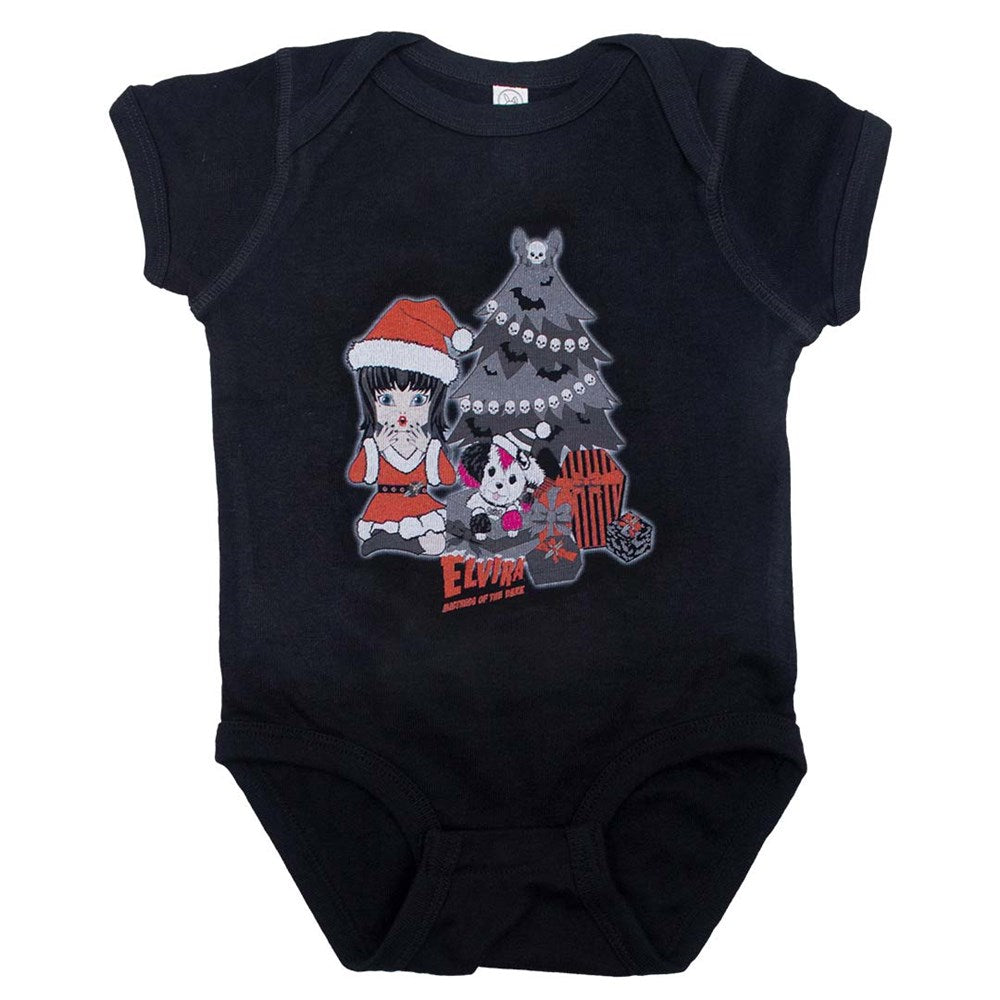 Elvira Cuties Goth Xmas Black Onesie