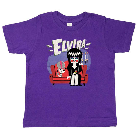 Elvira And Gonk Couch Purple Toddler Tee