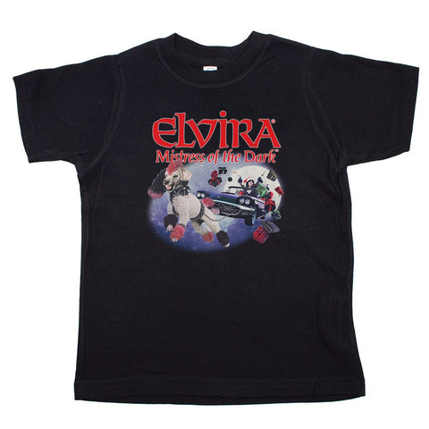 Elvira Gonk Sleigh Toddler Black Tshirt