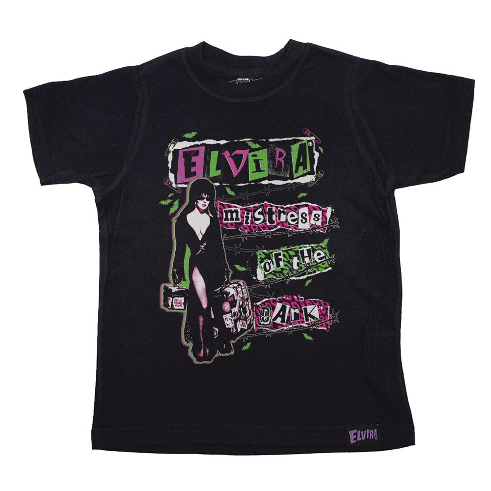 Elvira Punk Leo Toddler Black Tshirt