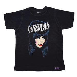 Elvira Punk Pop Art Toddler Black Tshirt