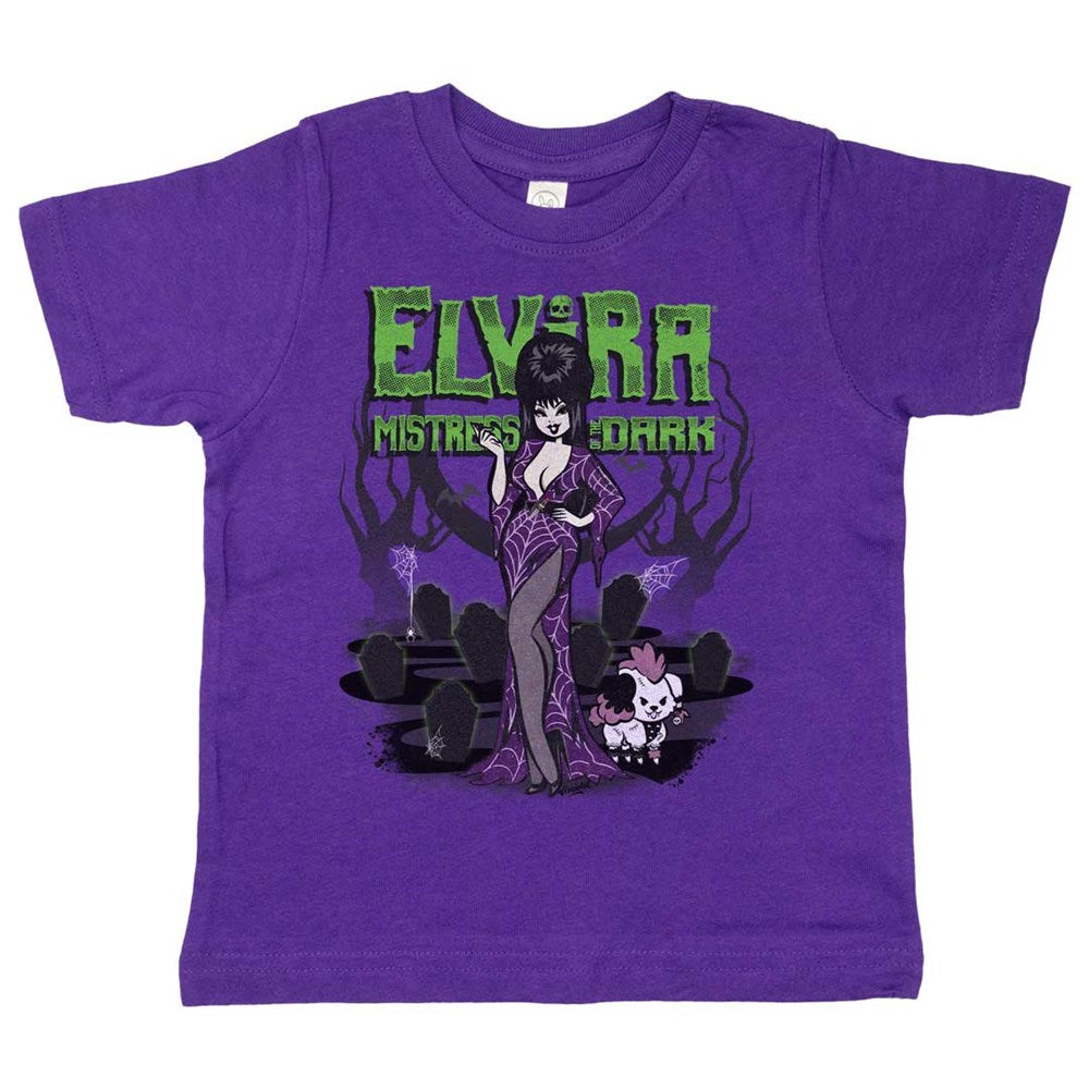 Elvira Viva Cemetery Toddler Purple T-shirt