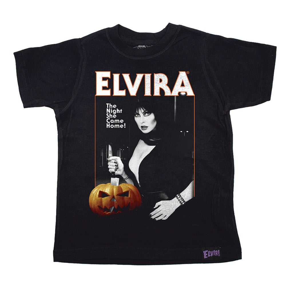 Elvira Haddonfield Halloween Toddler Black Tshirt