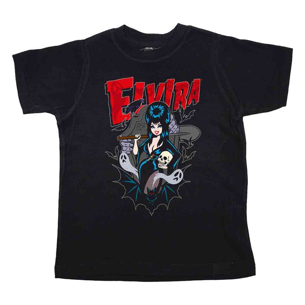 Elvira Viva Haunting Will Go Toddler Black T-shirt