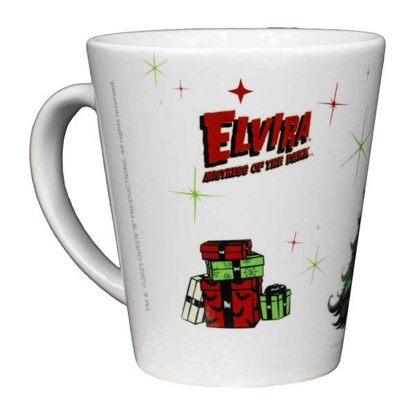 Elvira Retro Xmas Tree Latte 11 oz Mug
