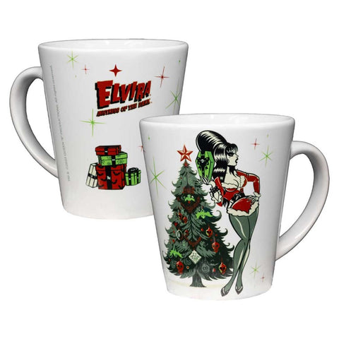Elvira Retro Xmas Tree Latte 11 oz Mug