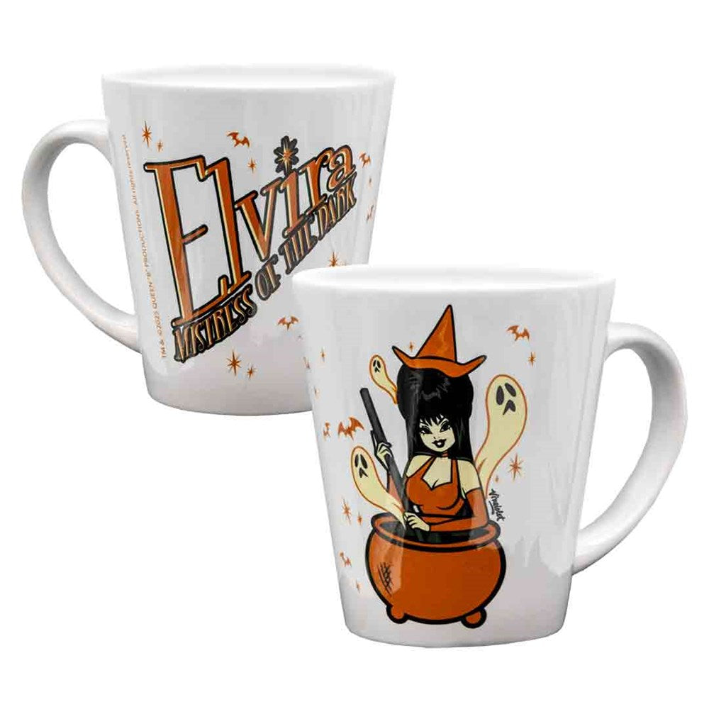 Elvira Viva Vintage Witch Cauldron 12oz Latte Mug