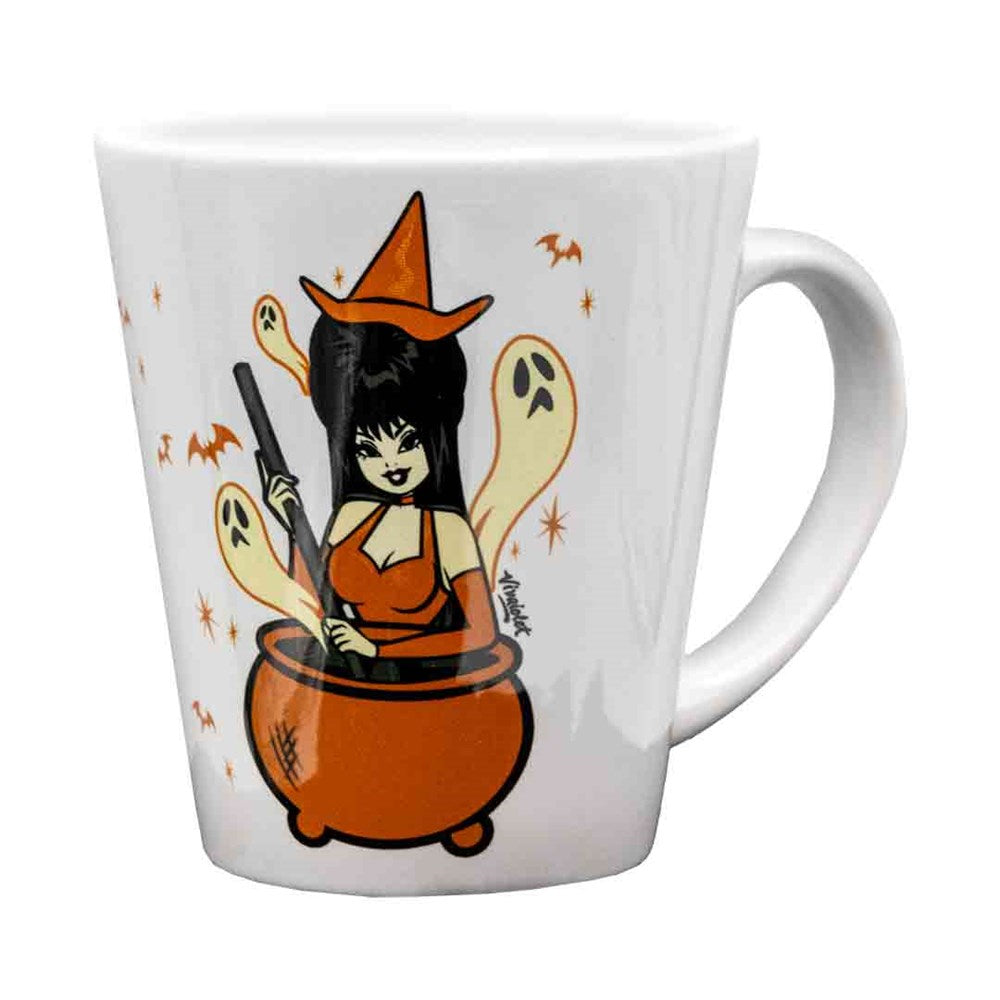 Elvira Viva Vintage Witch Cauldron 12oz Latte Mug