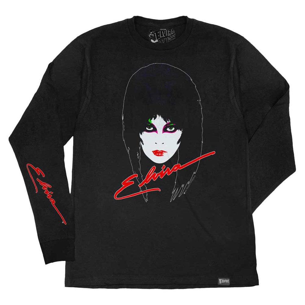 Elvira 80s Black Long Sleeve Shirt