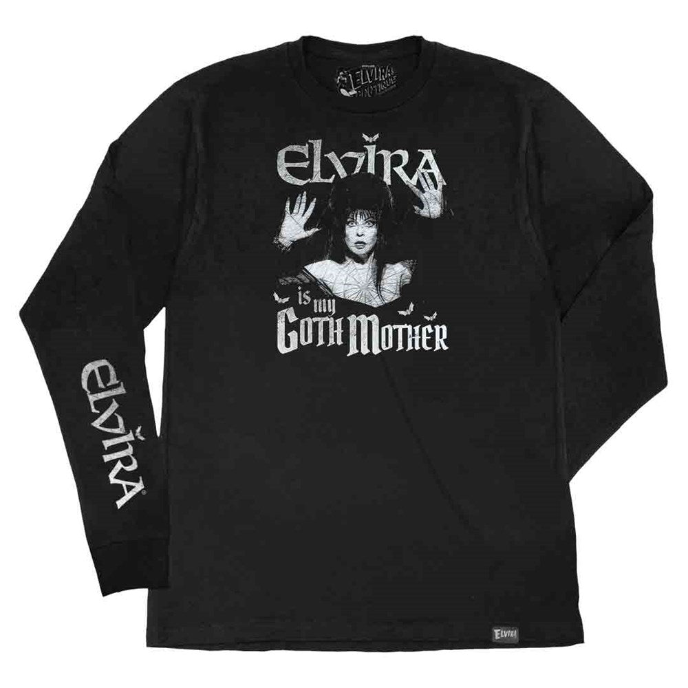 Elvira Is My Gothmother Black Long Sleeve Shirt