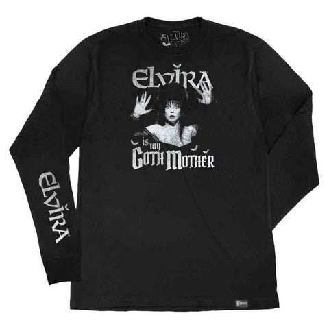 Elvira Is My Gothmother Black Long Sleeve Shirt