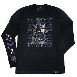 Elvira Viva Goth Tree Sweater Long Sleeve Shirt