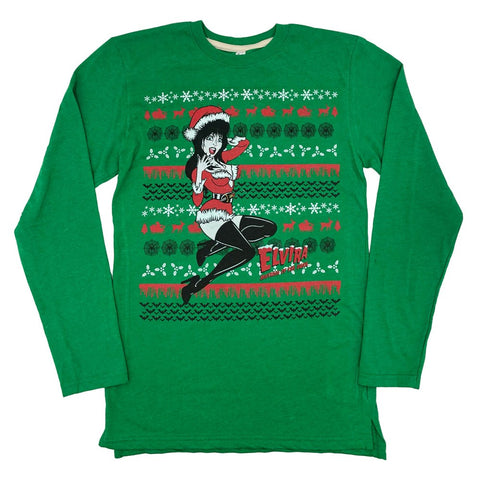 Elvira Xmas Sweater Print Long sleeve Shirt