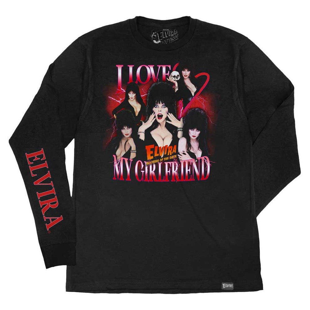 Elvira Love My Girlfriend Black Long Sleeve Shirt