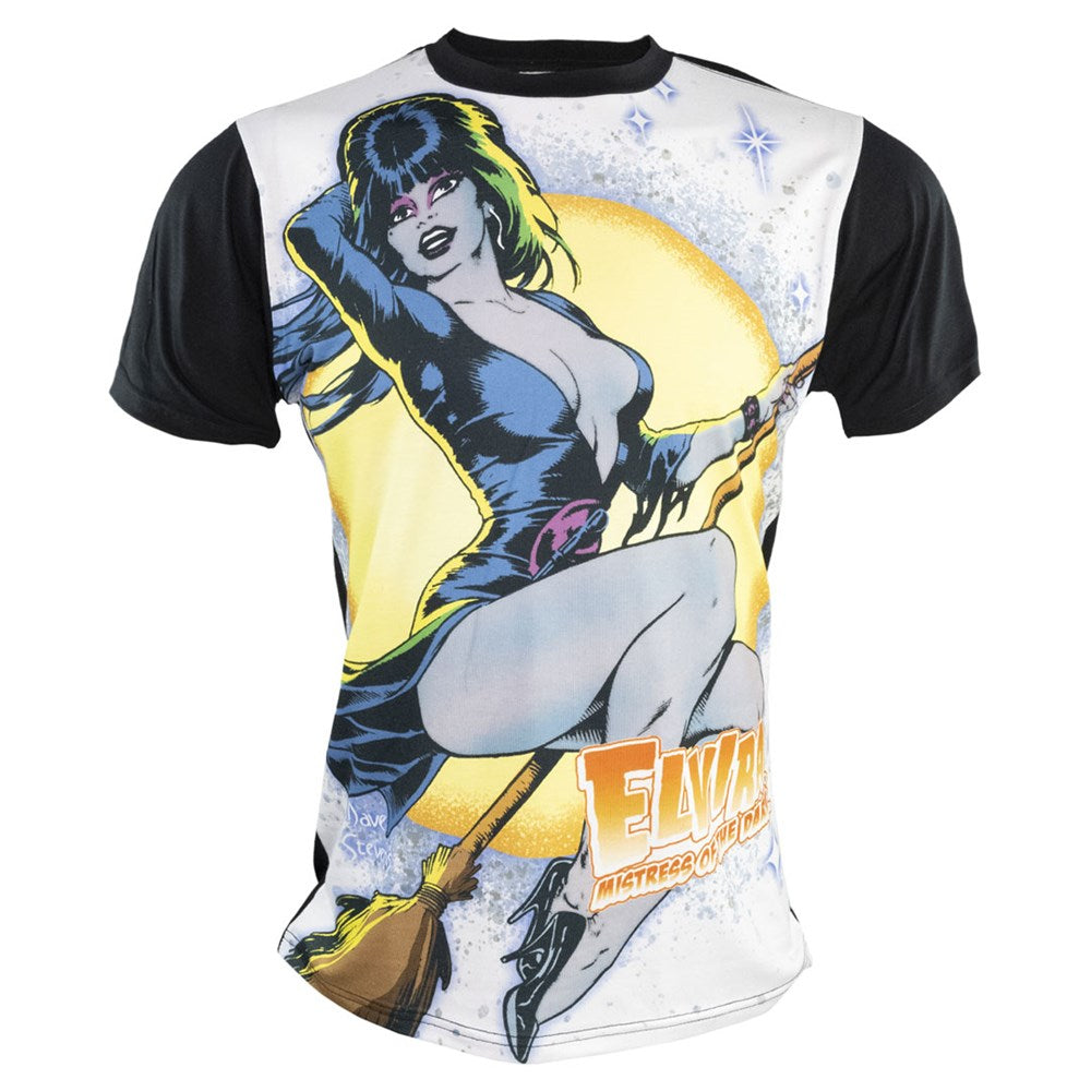 Elvira Comic Witch Jumbo Print T-shirt