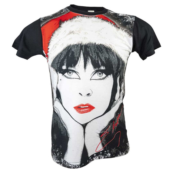 Elvira Santa Face Signature Mens Sub T-shirt