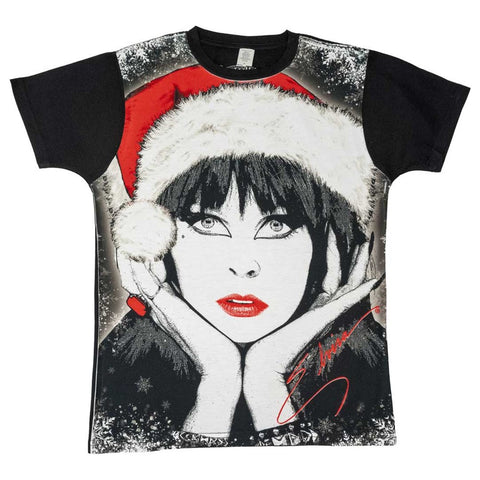 Elvira Santa Face Signature Mens Sub T-shirt