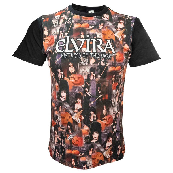 Elvira Halloween Photo Repeat Mens Sub T-shirt