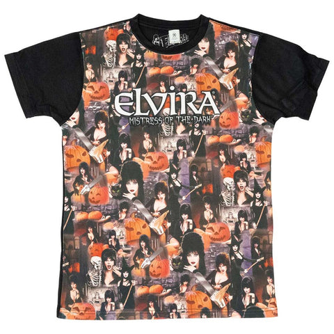 Elvira Halloween Photo Repeat Mens Sub T-shirt