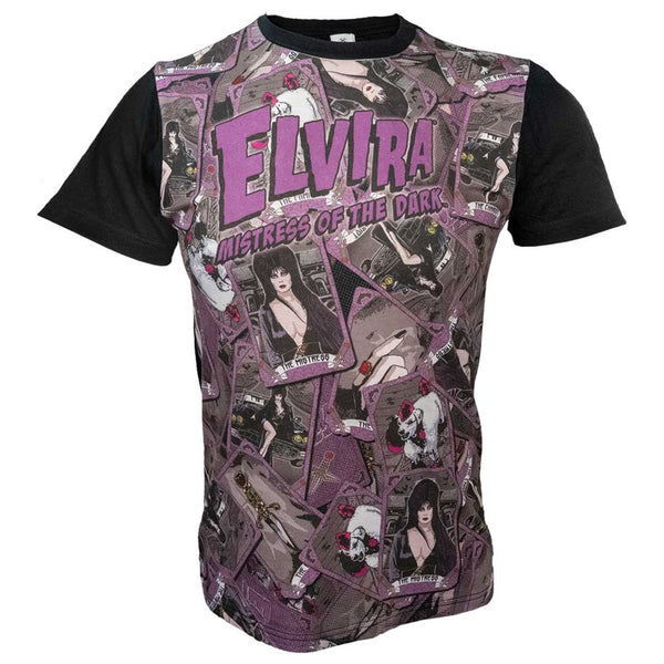 Elvira Tarot Cards Repeat Mens Sub T-shirt