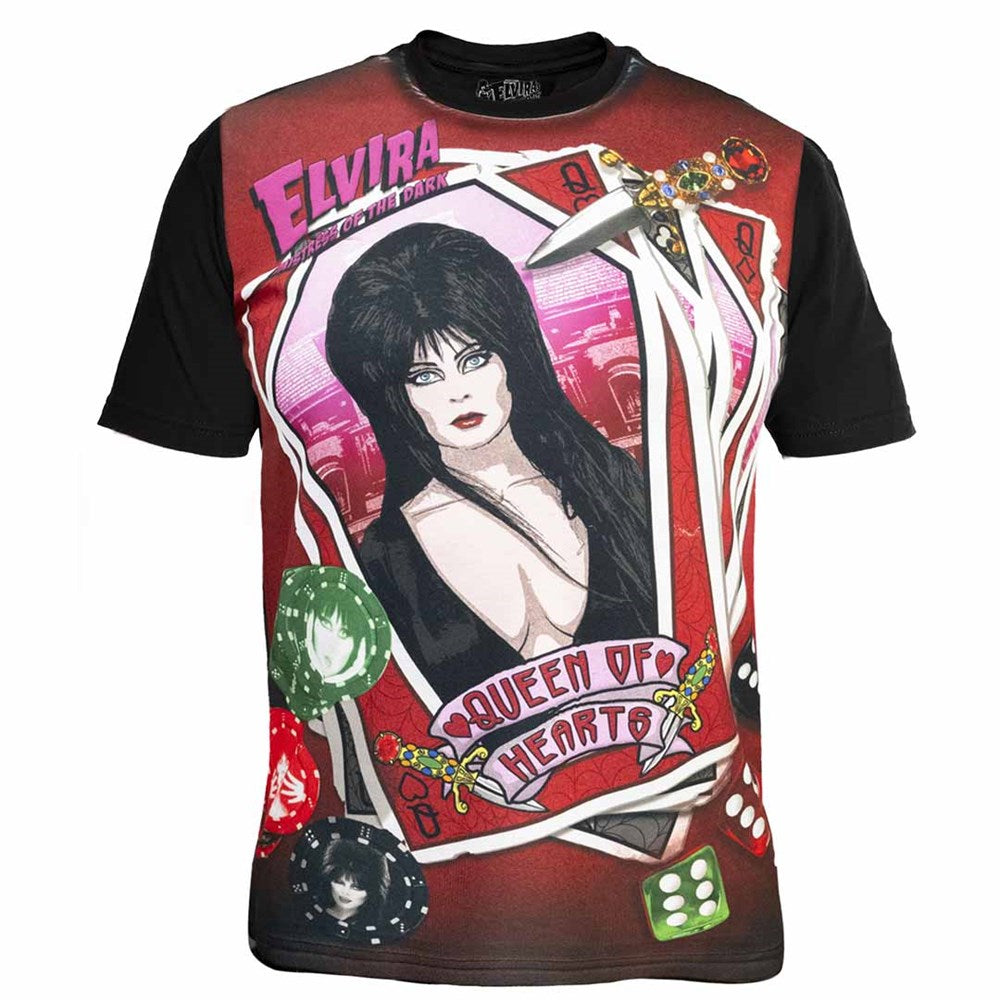 Elvira Queen Of Hearts Jumbo Print T-shirt