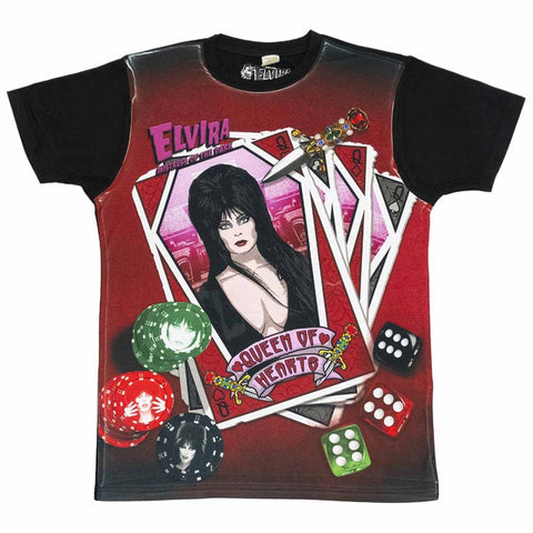 Elvira Queen Of Hearts Jumbo Print T-shirt