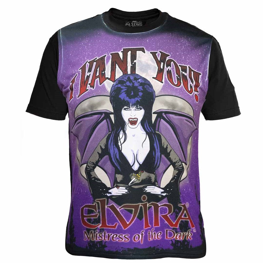 Elvira Vant You Comic Jumbo Print T-shirt