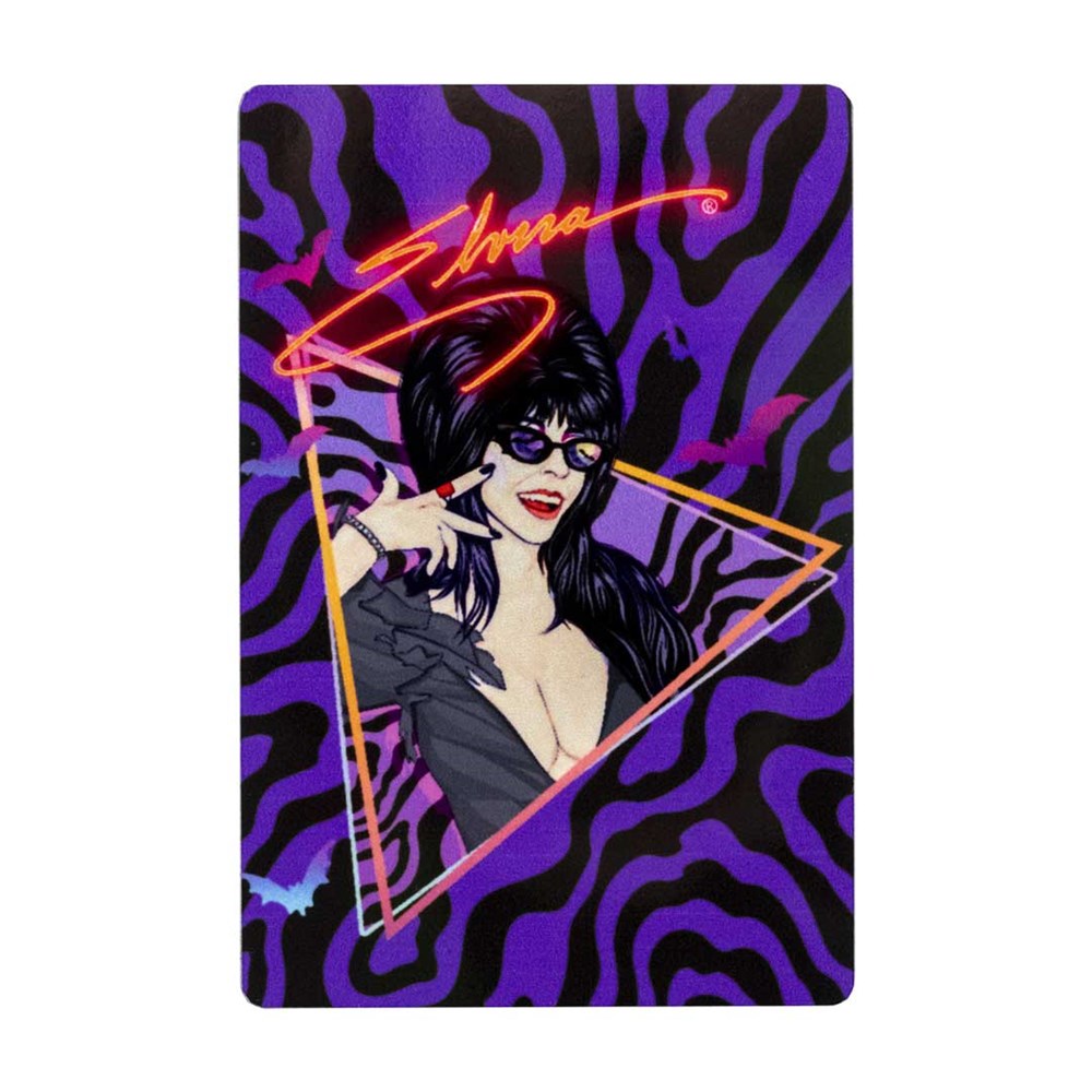 Elvira New Wave Bats Rectangle Magnet