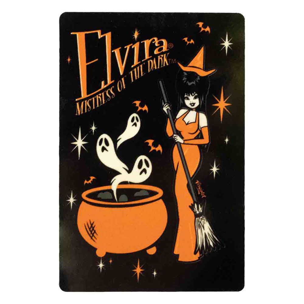 Elvira Vintage Witch Cauldron Magnet