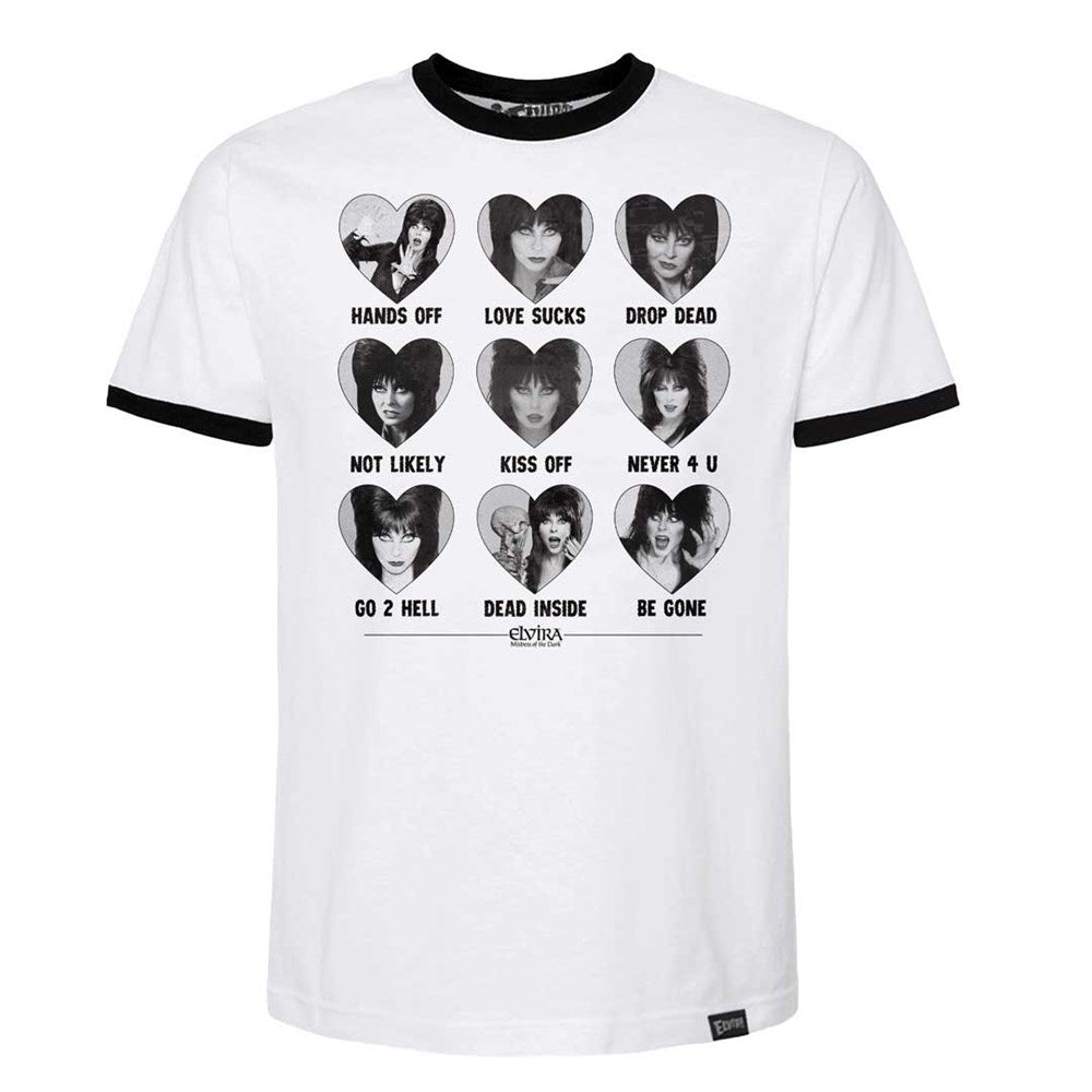 Wicked Hearts Repeat Ringer Mens T-shirt