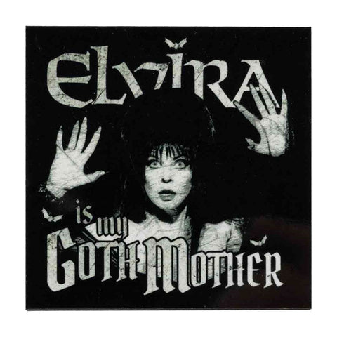 Elvira Is My Gothmother Square Magnet