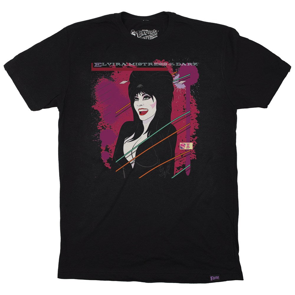 Elvira 80's Rio Black Tshirt