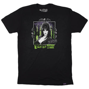 Elvira Beetle Portrait Mens Black T-shirt