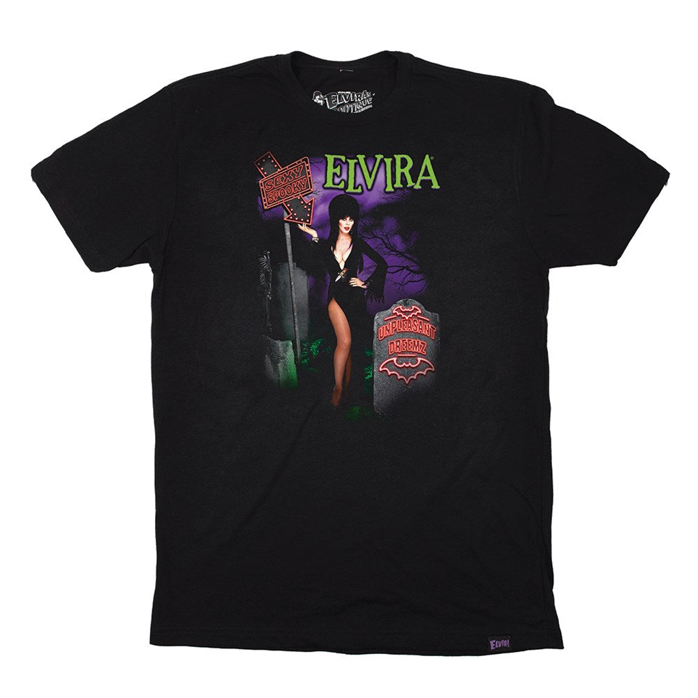 Elvira Beetle Sign Mens Black T-shirt