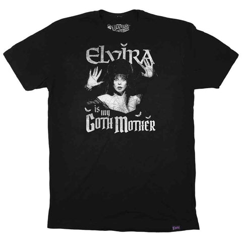 Elvira Is My Gothmother Mens Black T-shirt