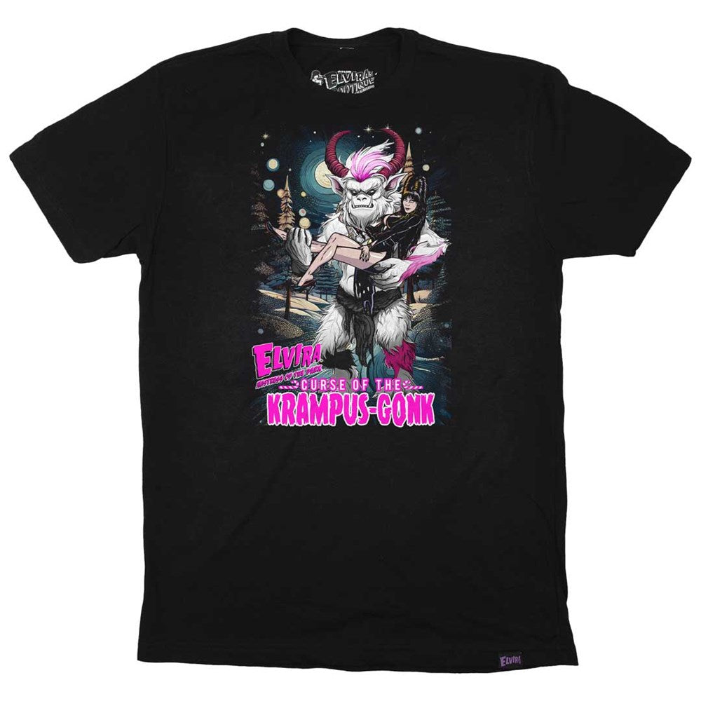 Elvira Krampus Gonk Mens Black T-shirt