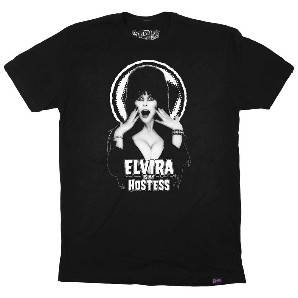 Elvira Is My Hostess Mens Black Tshirt