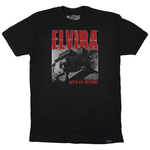 Elvira Psycho House Mens Black T-shirt