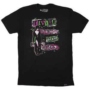 Elvira Punk Leo Black Tshirt