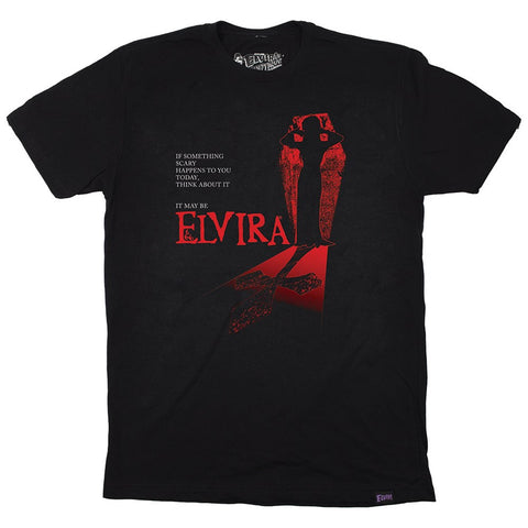 Elvira Omen Mens Black T-shirt