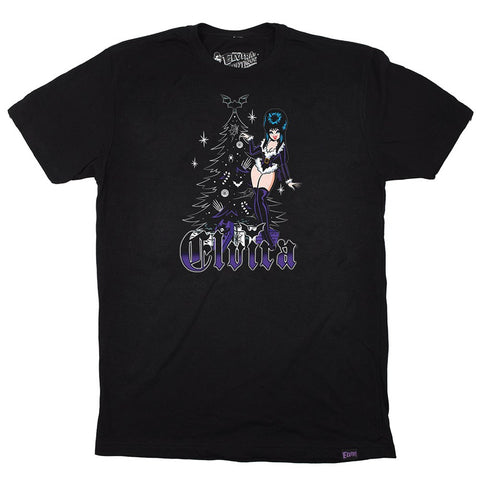 Elvira Viva Goth Tree Mens Black T-shirt