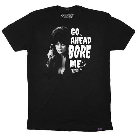 Elvira Go Ahead Bore Me Mens Tshirt