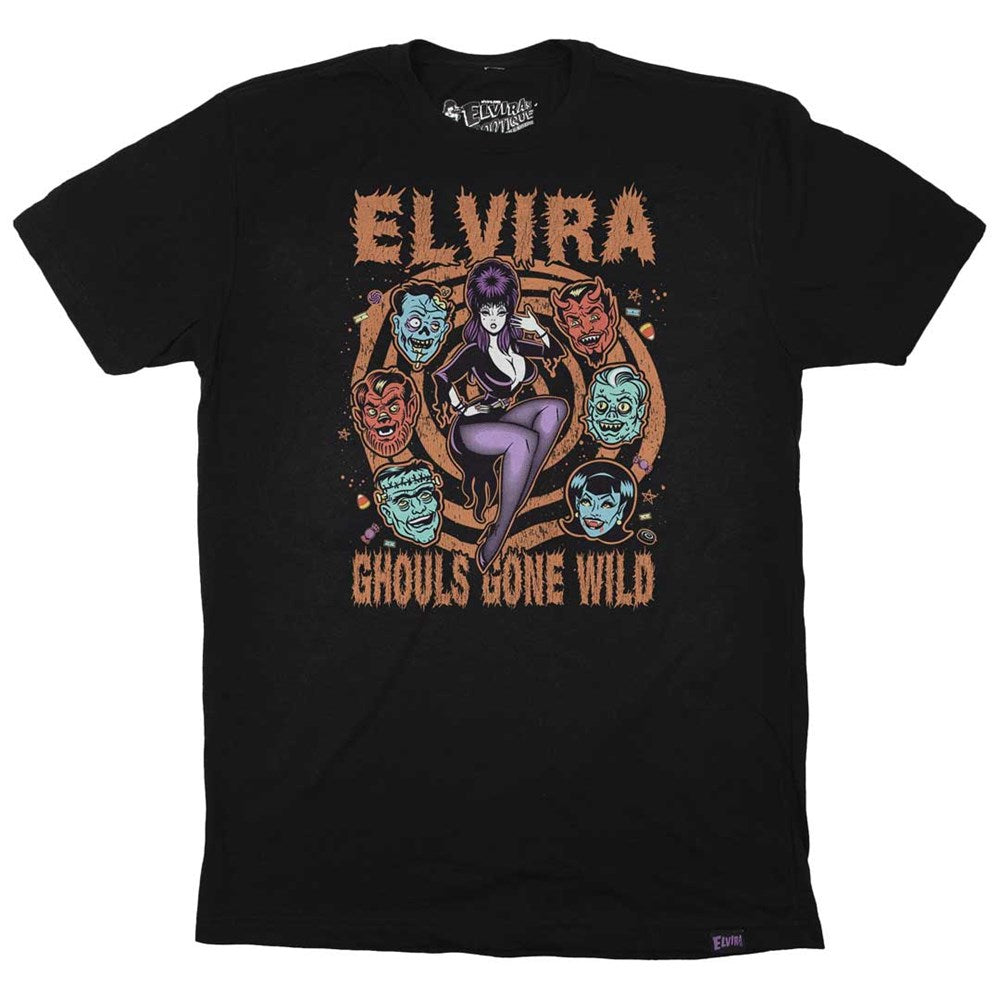 Elvira Ghouls Gone Wild Mens Black T-shirt