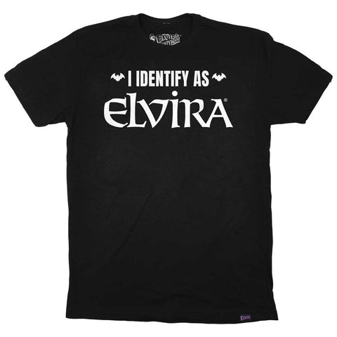 Elvira I Identify Slogan Mens Tshirt