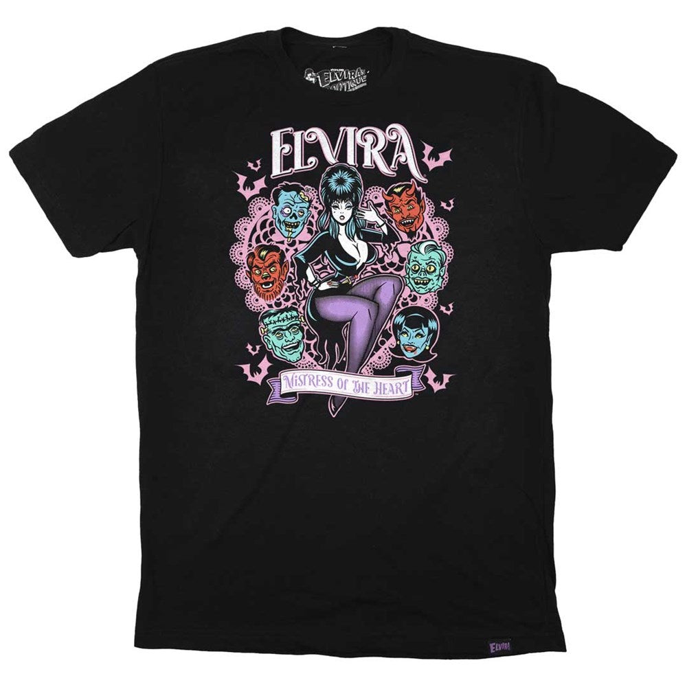Elvira Mistress Of The Heart Mens Black T-Shirt