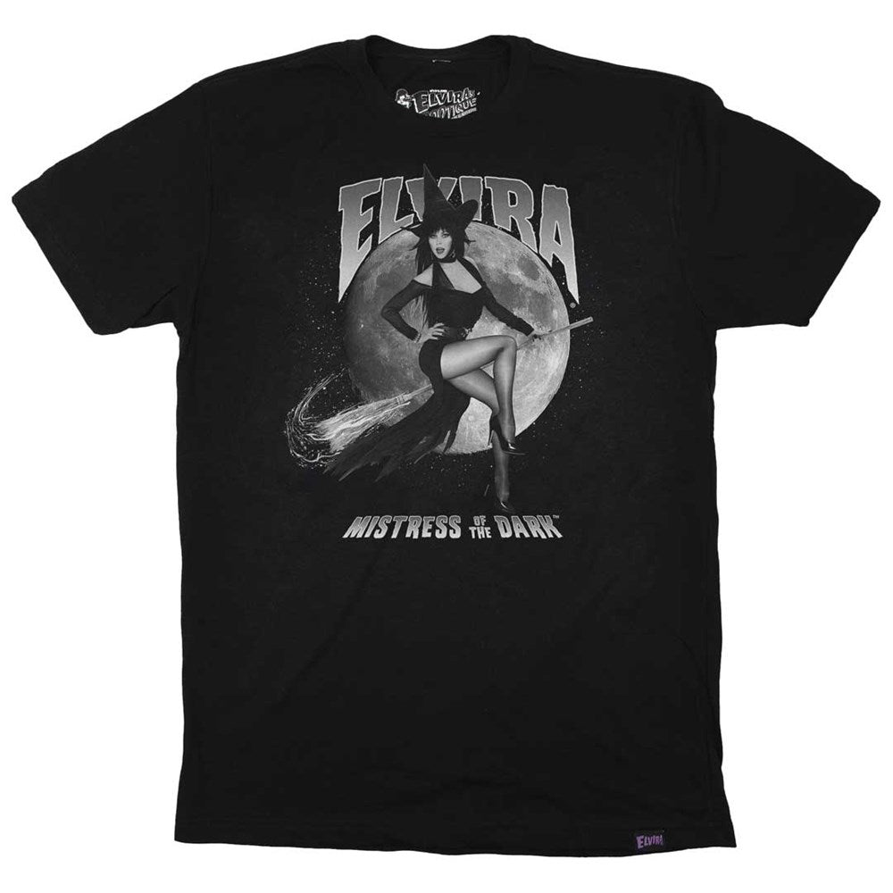 Elvira Moon Witch Photo Mens Black T-shirt